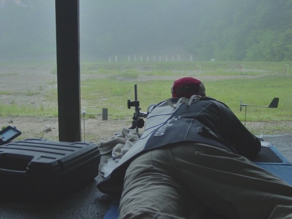 The darkest and foggiest conditions we've ever had at the Hopkinton Prone Matches. Photo by Rich Girvin.